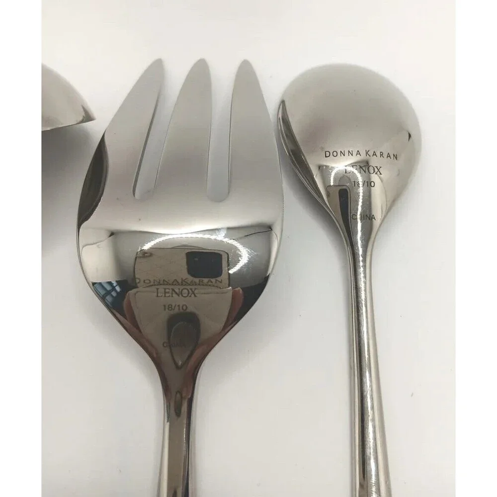 Donna Karan Ascend by LENOX 3 Piece Server Hostess Set 18/10 Stainless New